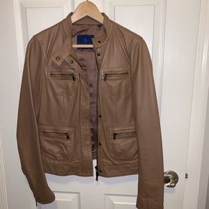 Leather motto jacket